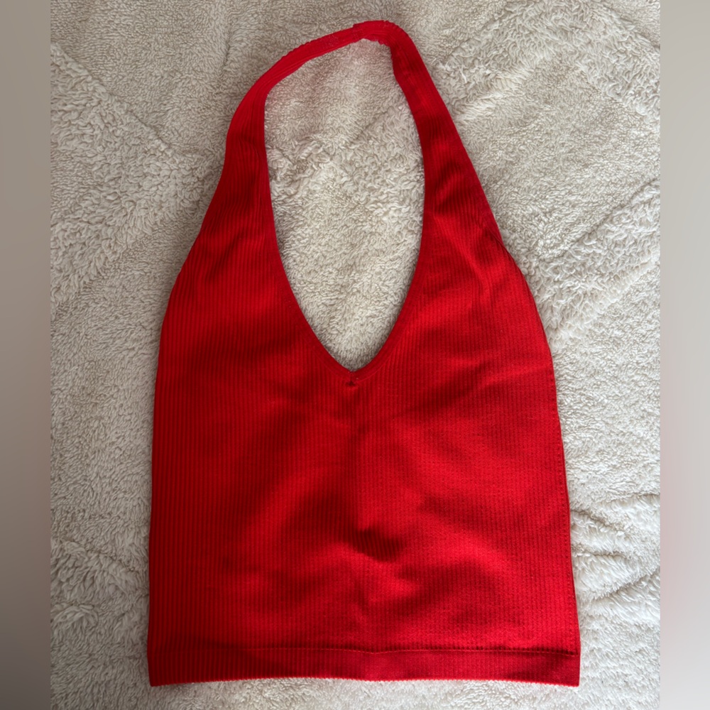 Urban Outfitters Vibrant Red Halter Top